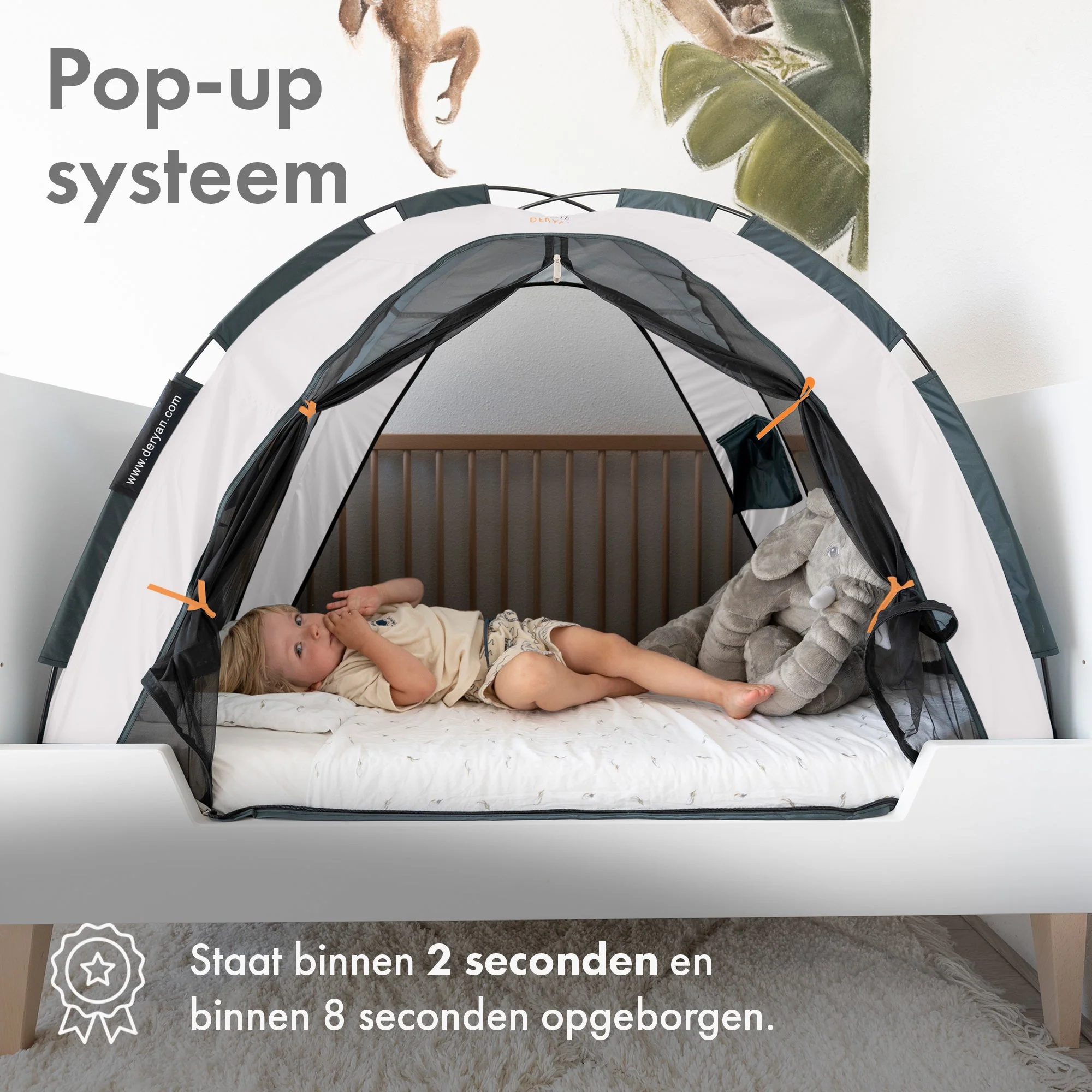 Bed Tent Cream 200x90 cm - Image 3