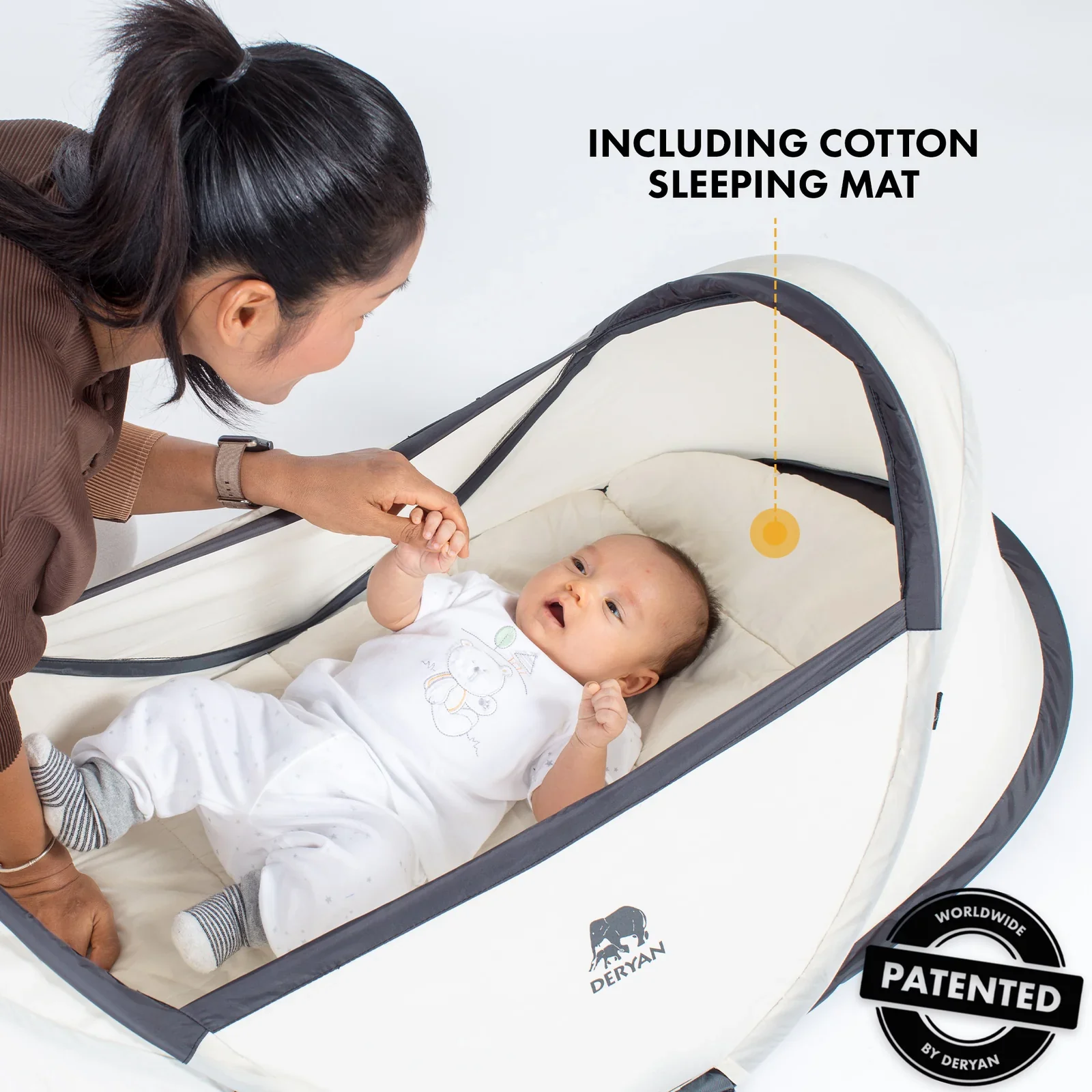 Infant Travel Crib - Cream - Image 4