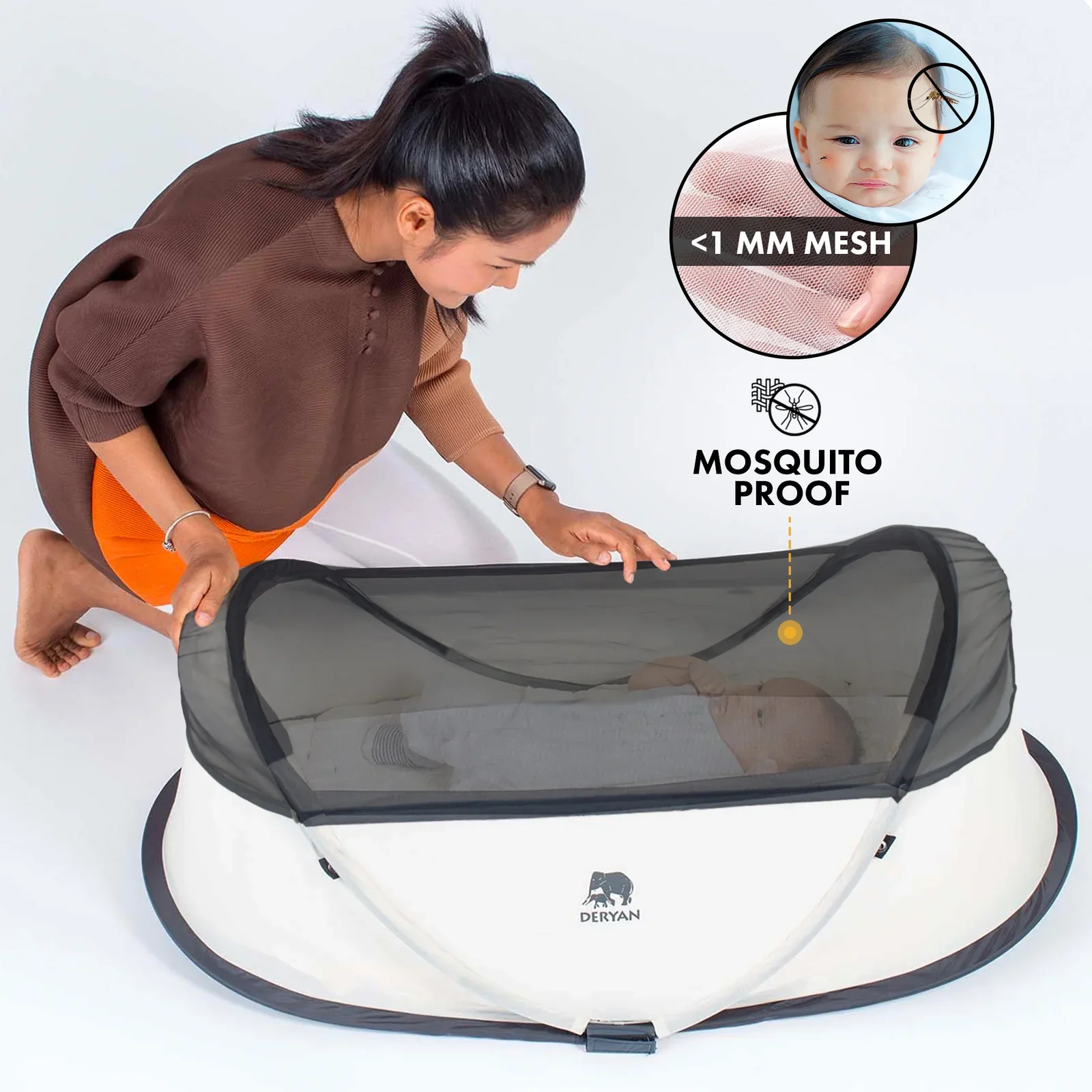 Infant Travel Crib - Cream - Image 5