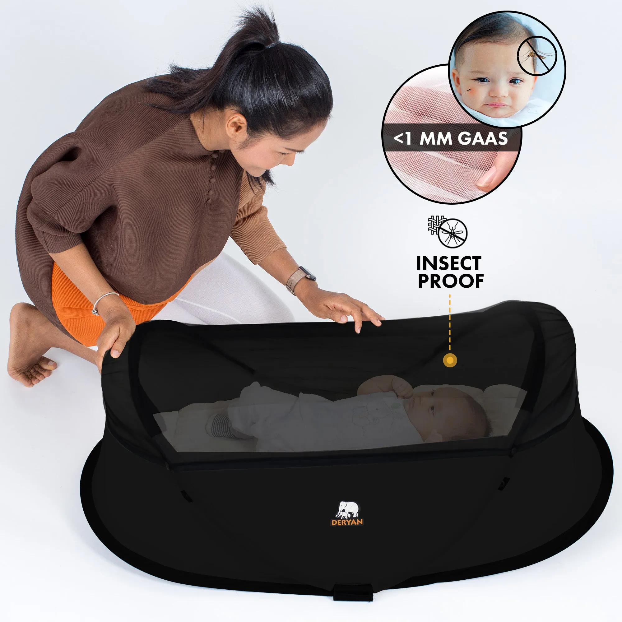 Infant Travel Crib - Black - Image 4