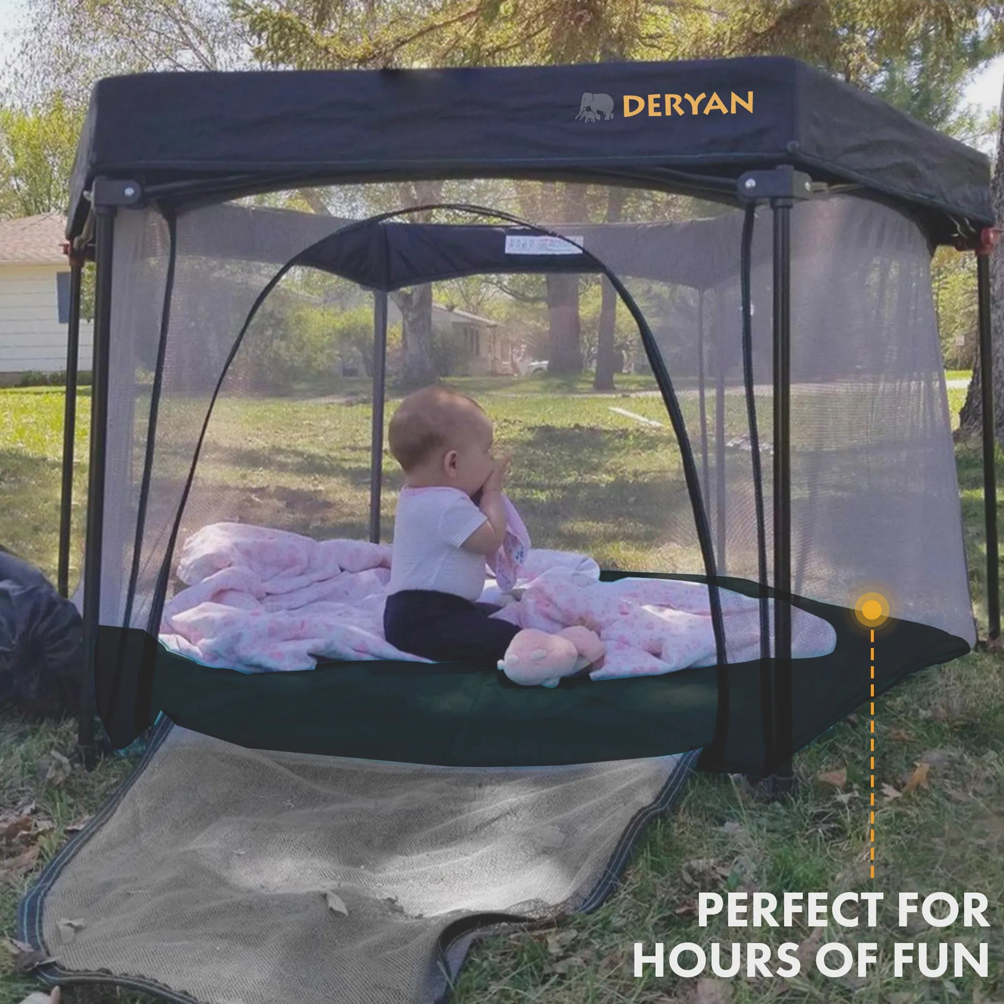 Playpen - Play Yard - Crawl Space for Baby - Black - Image 8